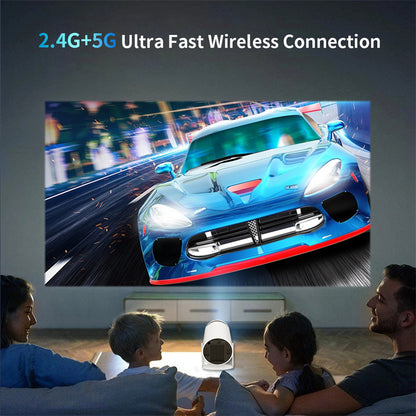 Tragbarer 4K Smart Beamer mit WiFi & Bluetooth 180 Grad Projektionswinkel Autofokus