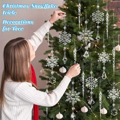 Acrylic Ice Strip Snow Ceiling Xmas Ornaments New Year Christmas Decoration Home Decor