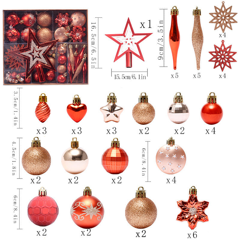 Christmas Ball Set Gift Package Christmas Tree Hanging