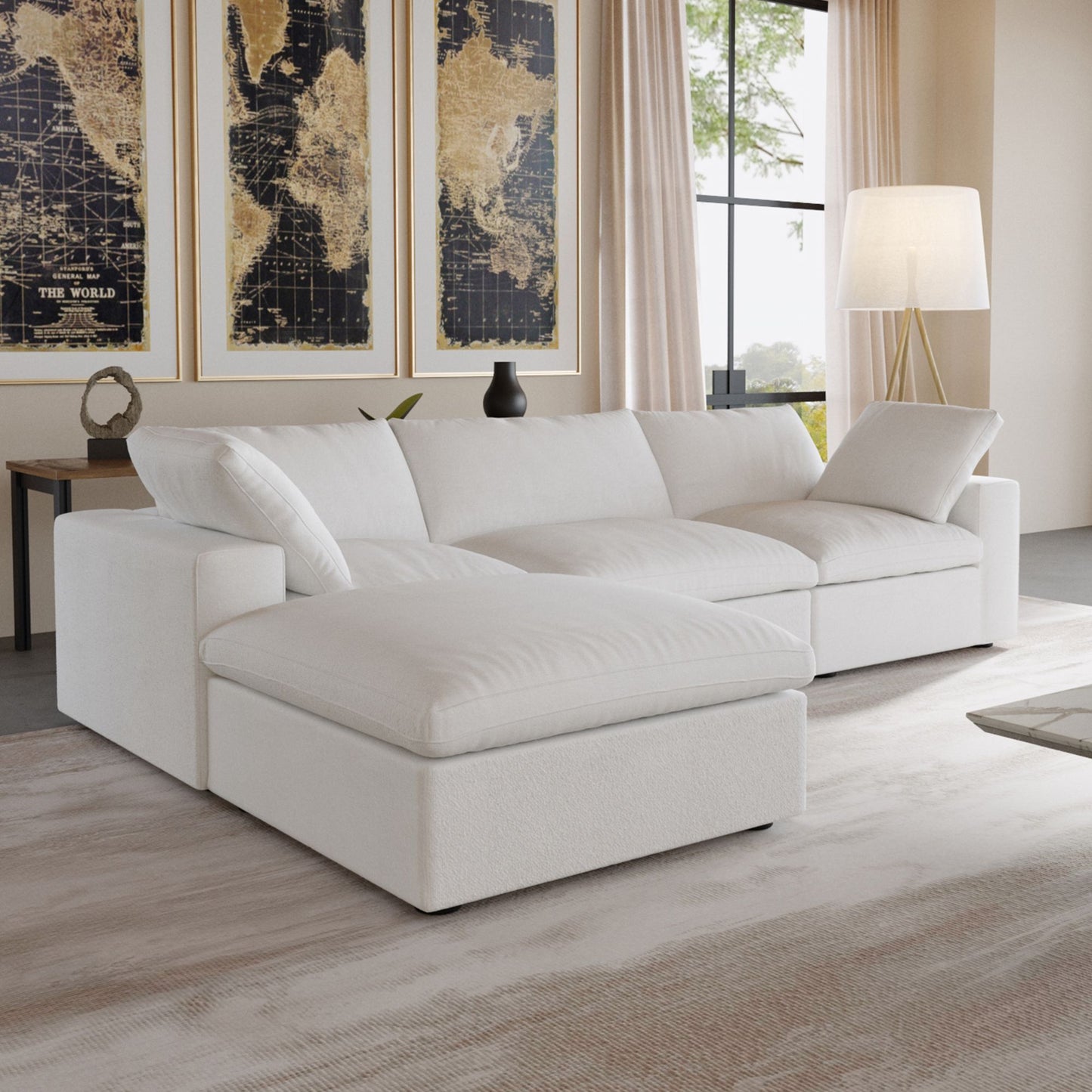 Cloud Modular Sofa White Black Grey